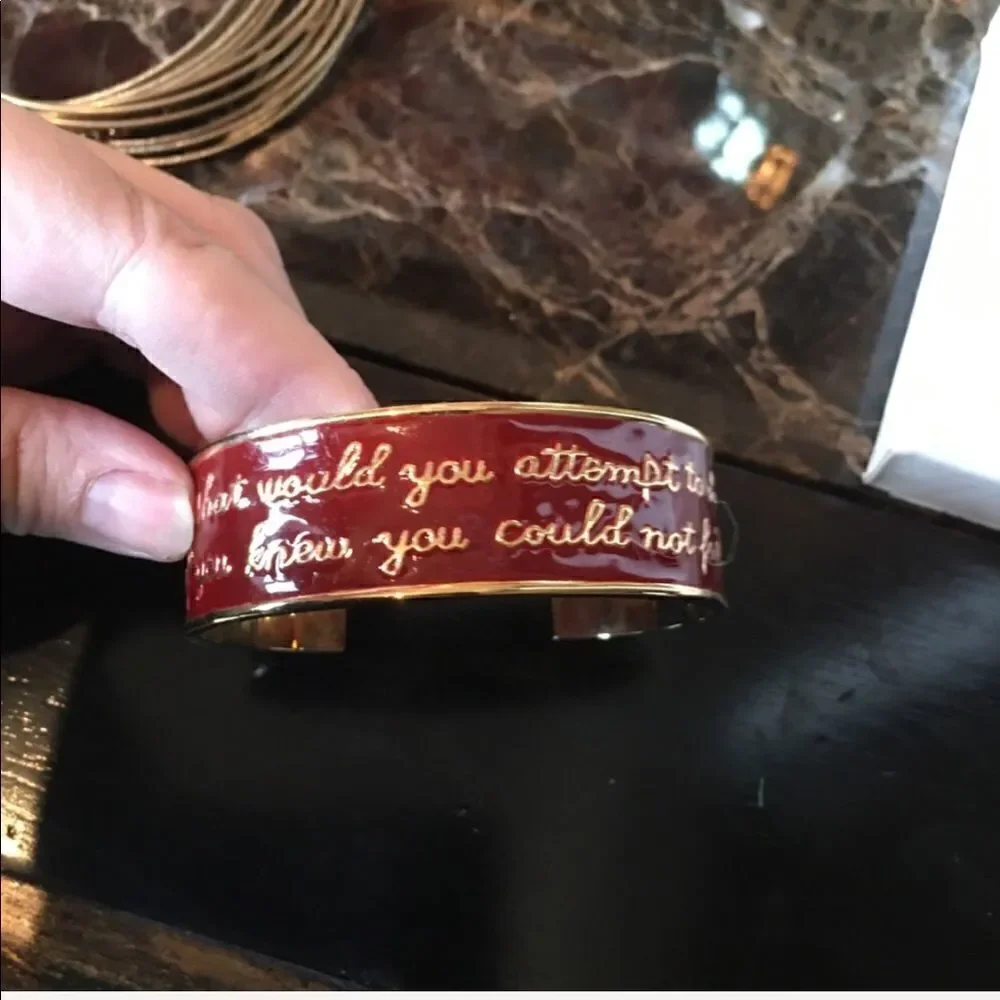 INSPIRATIONAL RUSTIC Cuff! Red n Gold!